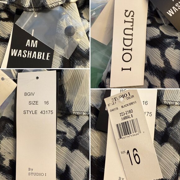 Studio 1 - Flowy Tiered Ruffle Dress - Size 16 - Sleeveless - Egyptian Neckline - Picture 8 of 13